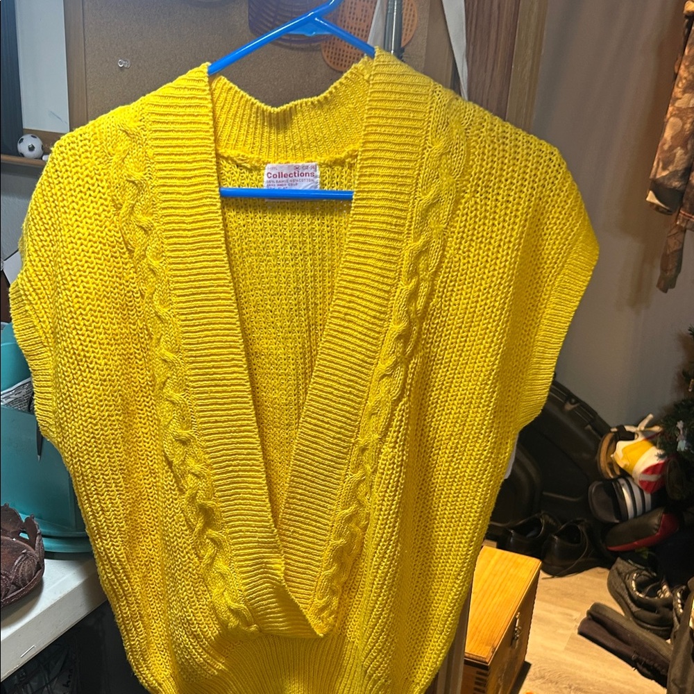Vintage Collection Vivid Yellow V-Neck Sweater/Vest